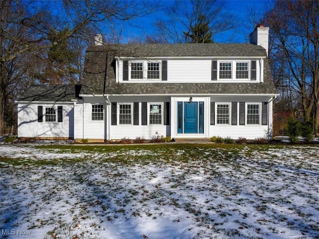 view of colonial home