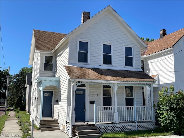 view of front of house with covered porch