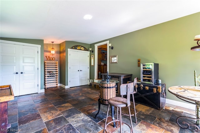 view of tiled dining space