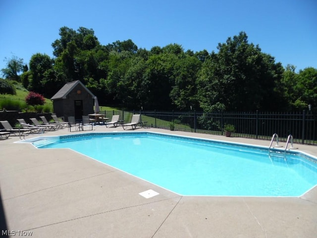 view of pool with a patio area