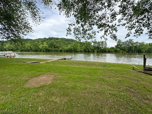 view of yard featuring a water view