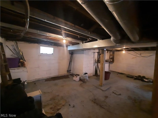 view of basement