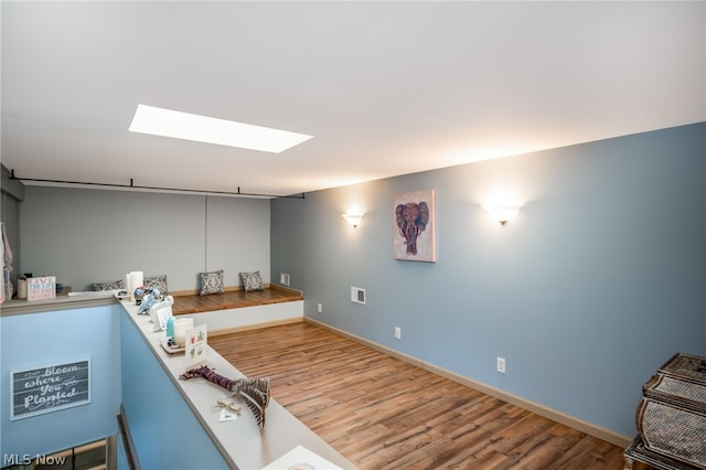 interior space featuring wood-type flooring