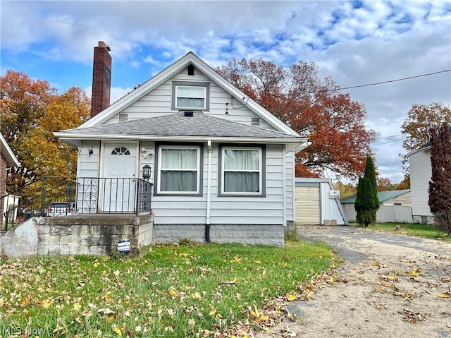 view of bungalow-style home