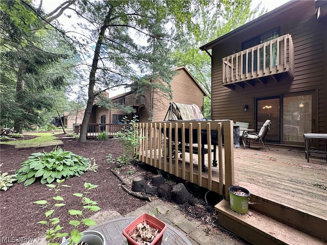 view of wooden deck