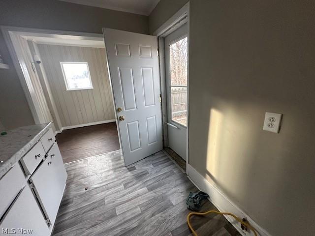 interior space featuring light wood-type flooring