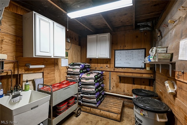 storage featuring sink