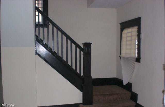 view of stairway