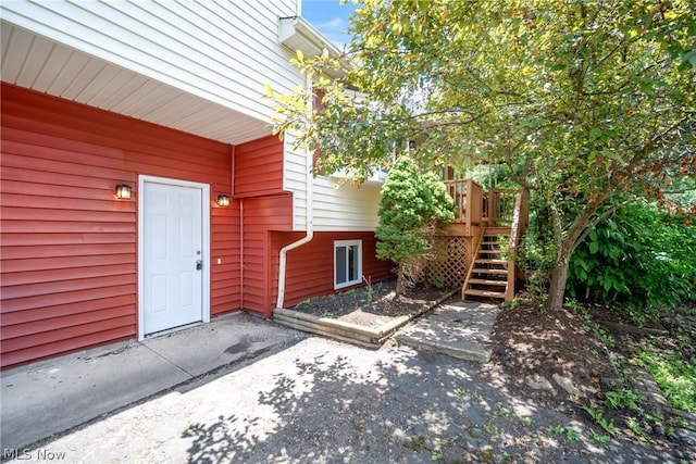 view of patio with a deck