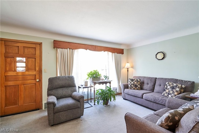 view of carpeted living room