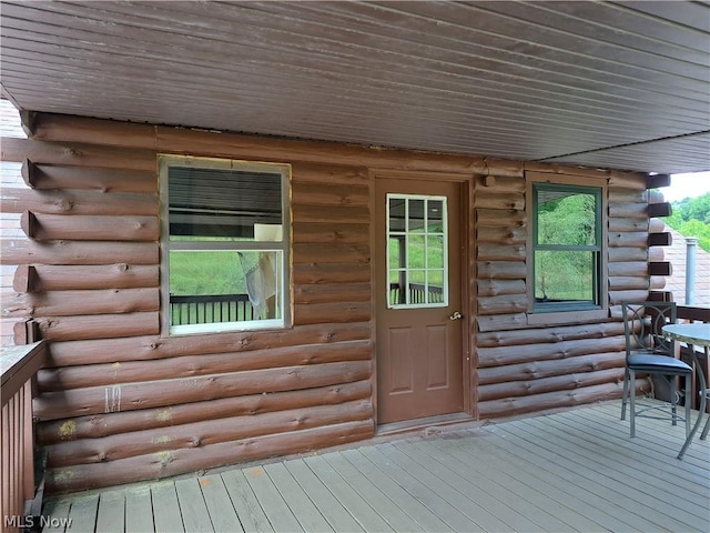 view of wooden deck