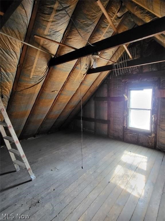 view of attic