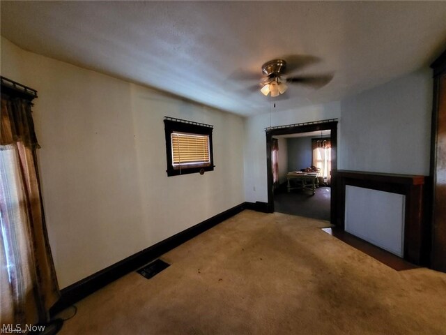 hallway featuring carpet floors