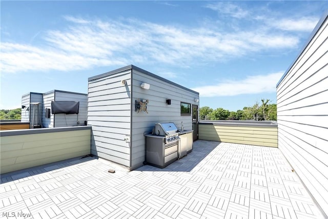 view of patio featuring grilling area