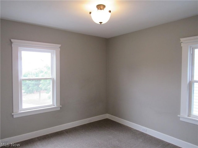 view of carpeted empty room