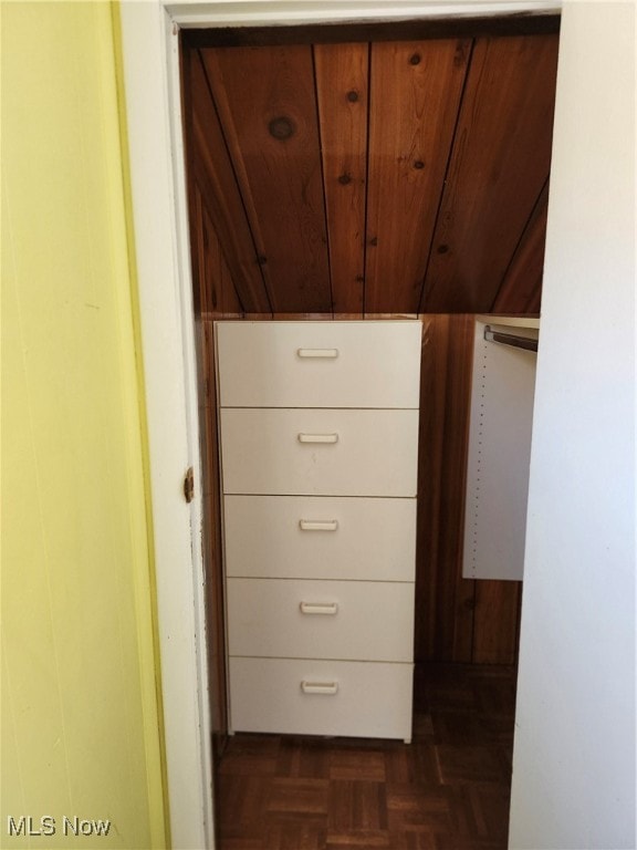 room details featuring parquet flooring