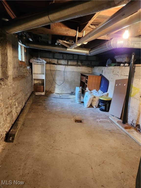 view of basement