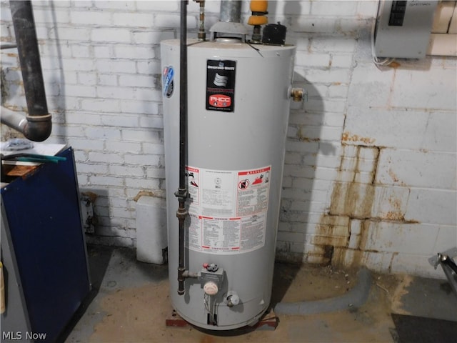 utilities featuring gas water heater