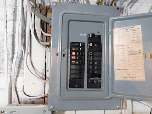 utility room with electric panel