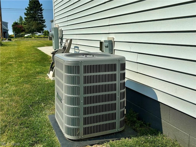 exterior details featuring central AC unit