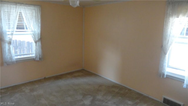 view of carpeted empty room