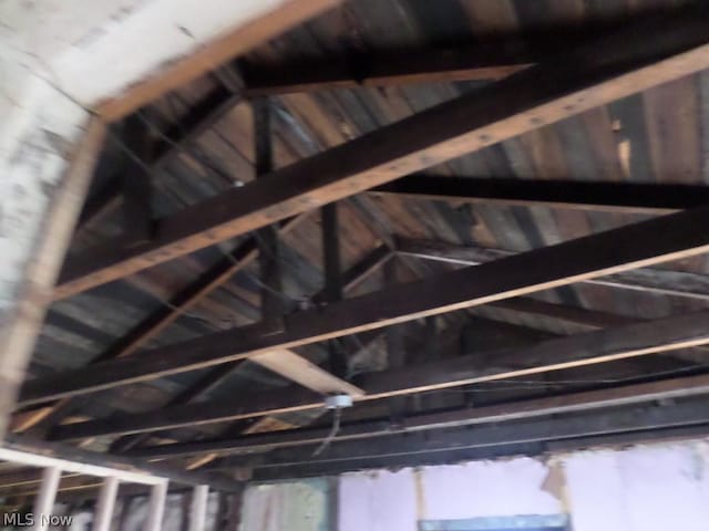 interior details with beam ceiling