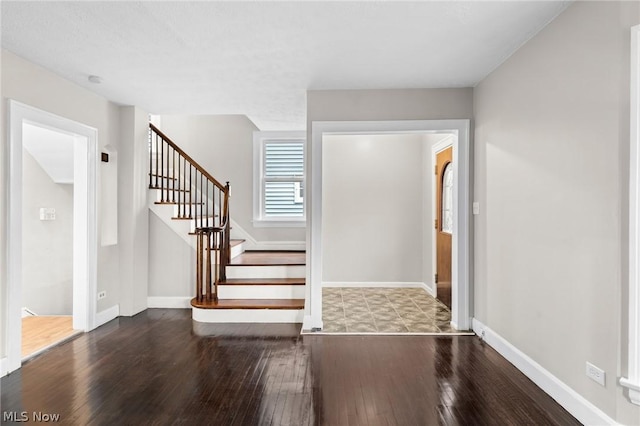 entrance foyer with wood-type flooring