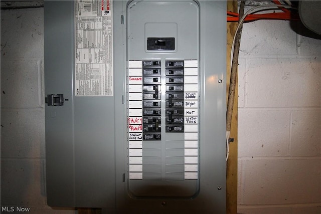 utility room with electric panel