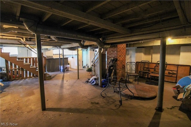 view of basement