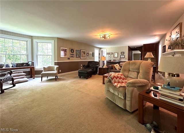 view of carpeted living room