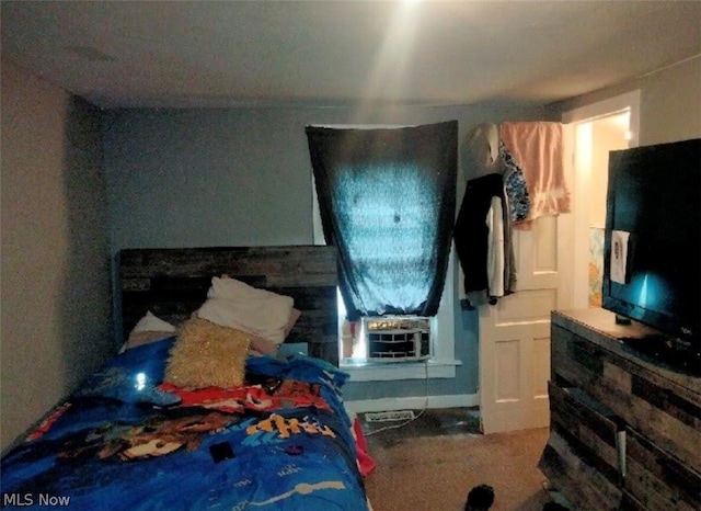 bedroom featuring cooling unit