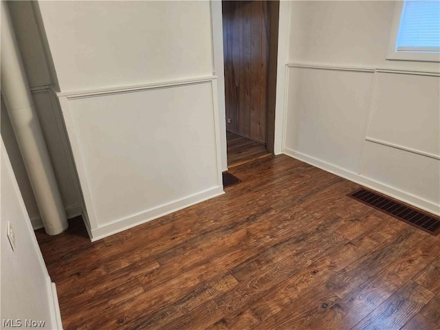 interior space featuring dark hardwood / wood-style floors