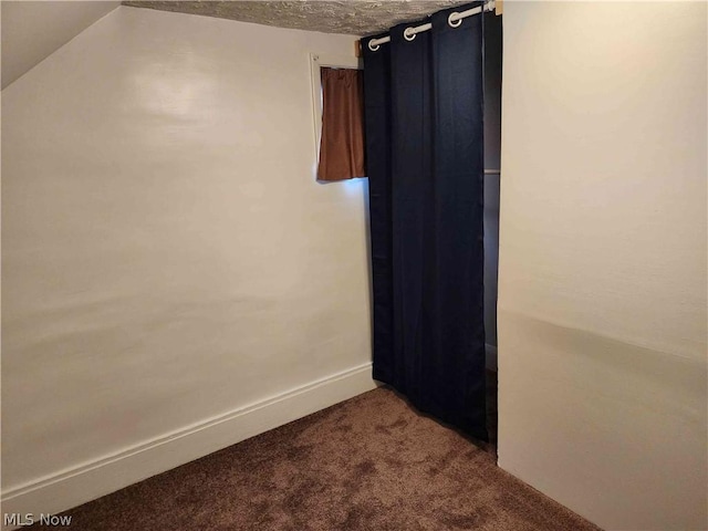 interior space featuring a textured ceiling