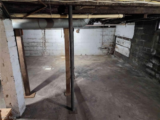 view of basement