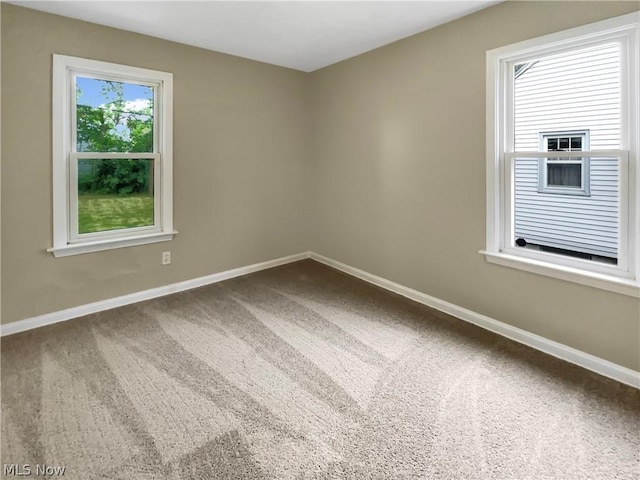 view of carpeted empty room