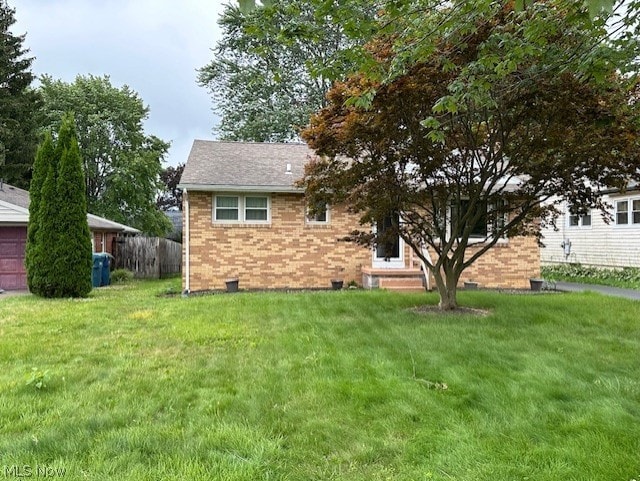 exterior space featuring a yard