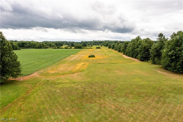 aerial view with a rural view