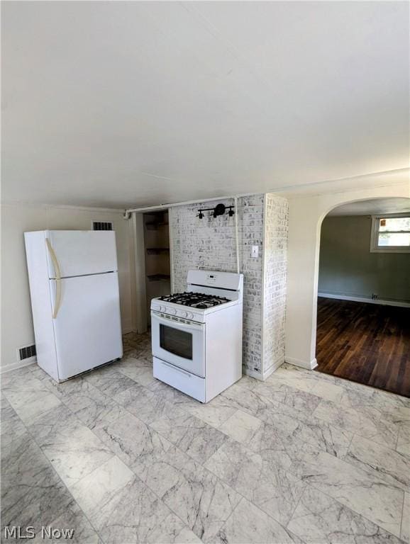 kitchen with white appliances