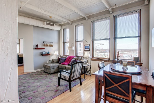 dining area featuring light hardwood / wood-style flooring