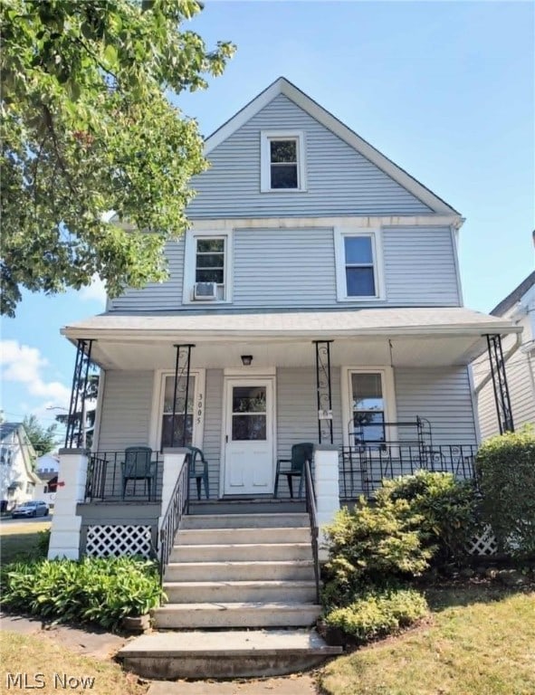 view of front of property with a porch