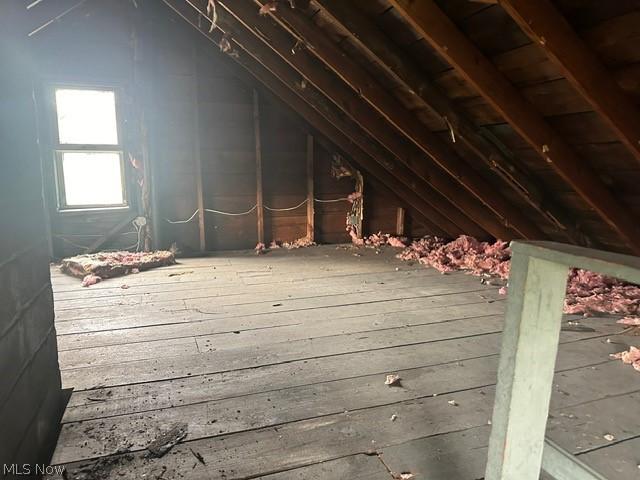 view of attic