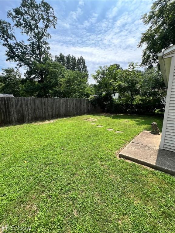 view of yard featuring a patio