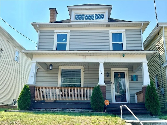 view of front of house with a porch