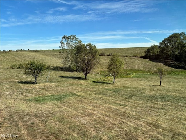 view of landscape featuring a rural view