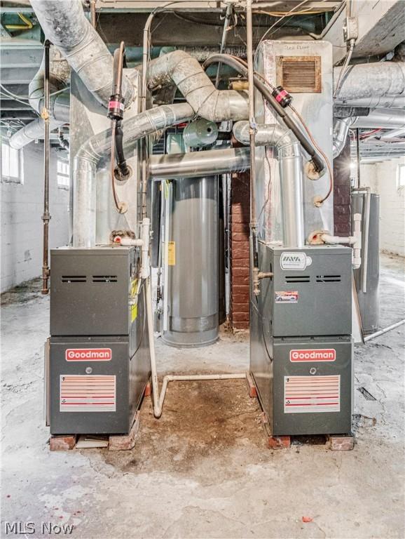 5521 W 48th St, Parma, OH 44134 - utility room with water heater and heating unit