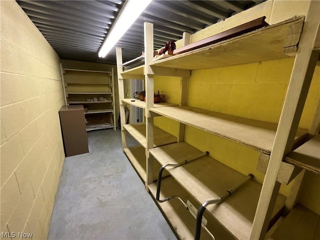 view of storage area