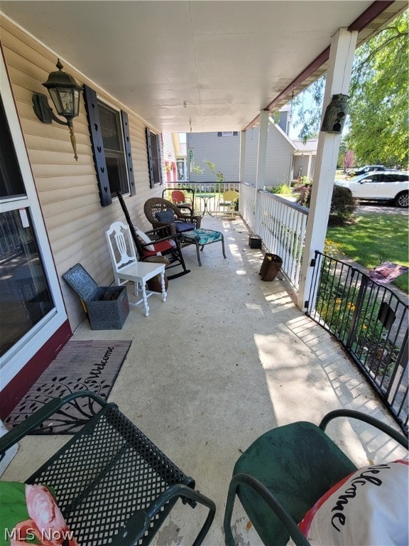 view of patio with covered porch