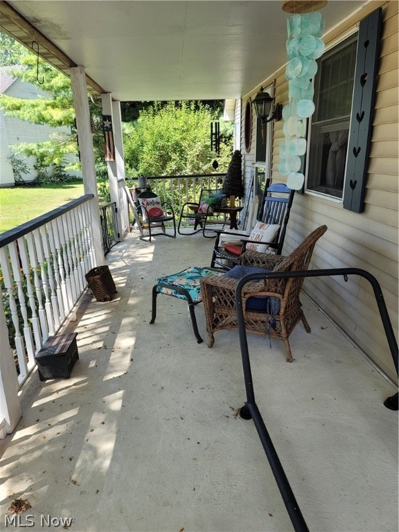 view of patio with covered porch