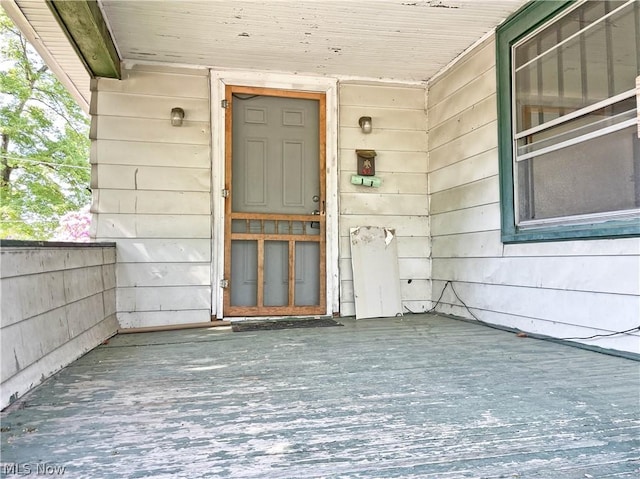 view of doorway to property