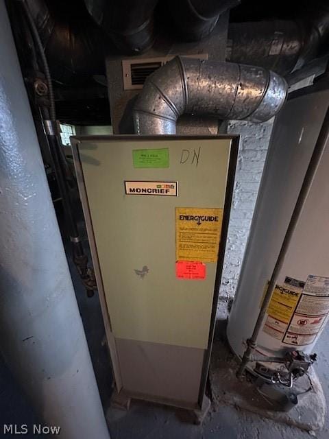 utilities with heating unit and water heater